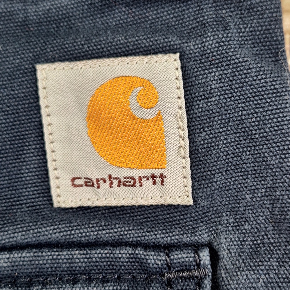 Carhartt Cargo Shorts Mens 36 Navy Rugged Flex Relaxed Fit Canvas Cargo Work - Picture 6 of 11